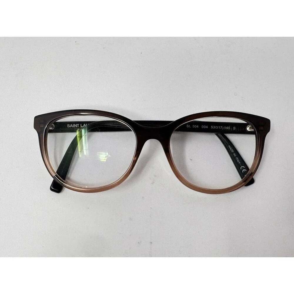 Saint Laurent SL504 004 Eyeglass Frames Only 53-17-145 Brown Fade Italy